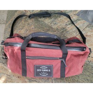 Static Climbing Co, Waxed Canvas Mini Duffle, Oxblood